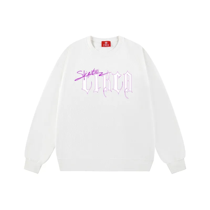 C1RCA American Luxury Streetwear Vintage Cross Letter Logo Print Sweatshirt Unisex-36