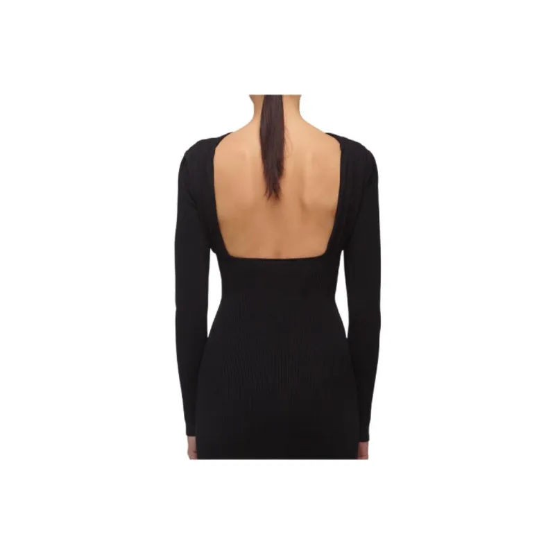 Self portrait Long Sleeved Dress Women's Black-4