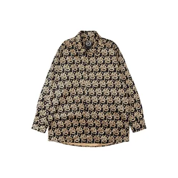 WOOKONG Shirts Men Gold