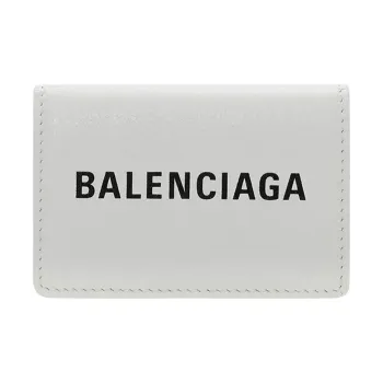 Balenciaga Balenciaga Luggage Collection Cow Leather Coin Purse Card Holder Wallet Mini Unisex White