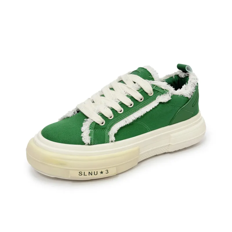 Boogie Bear Canvas Shoes Men Low Top White/Paisley/Black/Green-10