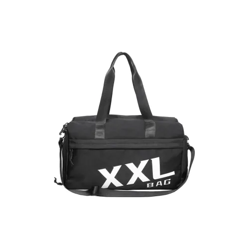 Kaka Tree Nylon Travel Bag Unisex Black/White/Brown