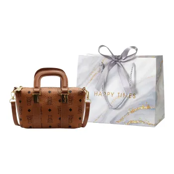 Miss Angel PU Crossbody Handbag Women's Brown/White/Pink