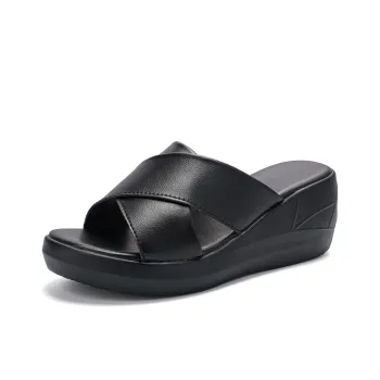 Reivanti Slip Resistant Slide Slippers Women's Black