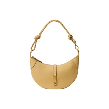 Ralph Lauren Polo ID Cow Leather Shoulder Bag Mini Women's Cashmere Yellow