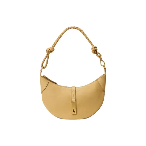Ralph Lauren Polo ID Cow Leather Shoulder Bag Mini Women's Cashmere Yellow
