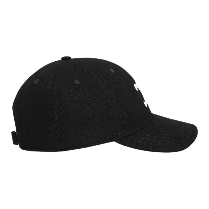 CELINE Wool, Cotton, Polyamide Blend Baseball Caps Men's Black-3