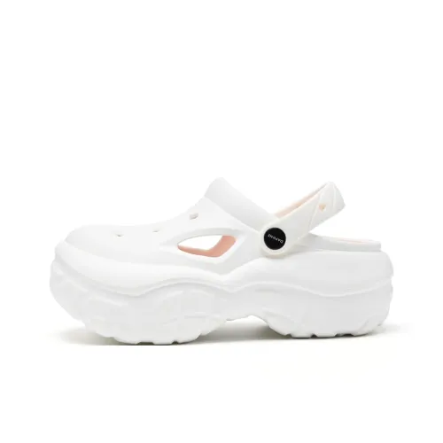 DAPHNE Clogs Women's White Pink