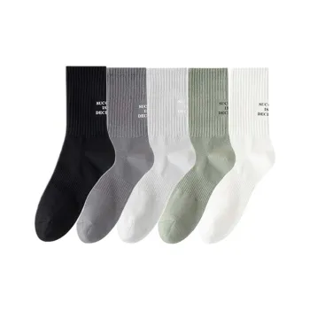 Cotton Gene Mid Calf Socks Men's 5 Pack