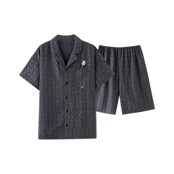 XIAFENYAN Pajama Set Men's Dark Gray