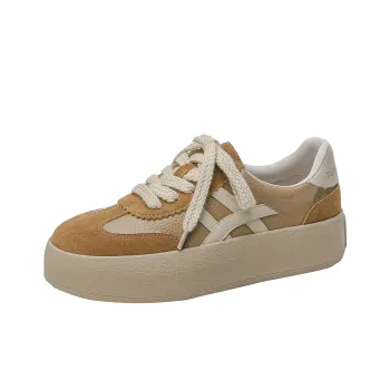 Varib Slip Resistant, Abrasion Resistant, Breathable Low Top Skateboard Shoes Women's Yellow