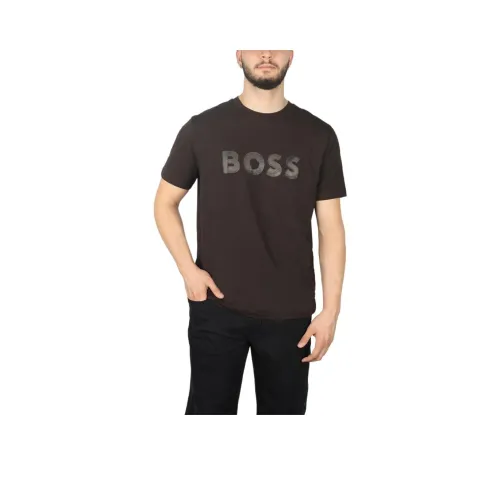 HUGO BOSS Maxi Logo Patch Crewneck T Shirt