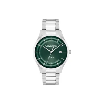 CALVIN KLEIN Knight Wrist Watch Automatic Mechanical Movement Steel Strap 40mm Green Dial Unisex