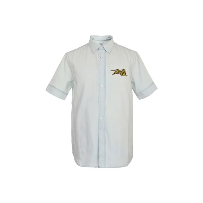 KENZO Shirts Men Light Blue-0