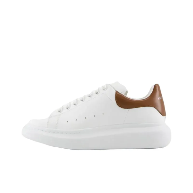 Alexander McQueen Oversized Sneaker Low Top Casual Shoes Men's White Brown-0