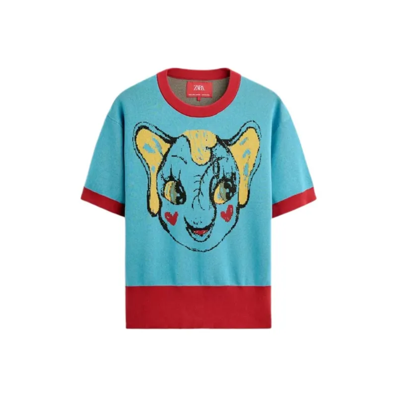 ZARA Harry Lambert Co brand T Shirts Unisex Blue-0