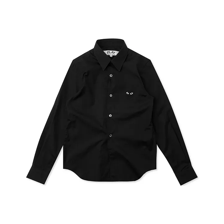 Comme Des Garcons Play Emblem Button Up Shirt-0
