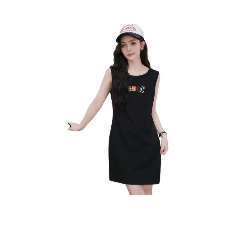 FAWENXIANGZI Sleeveless Dress Women's-0