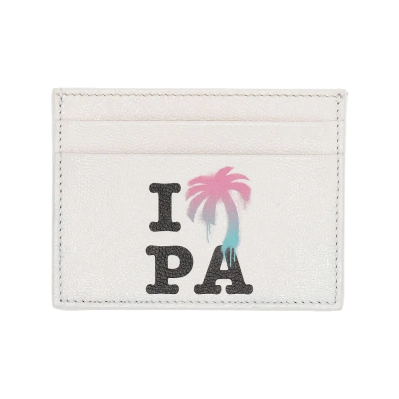 PALM ANGELS I Love Pa Leather Cardholder-0