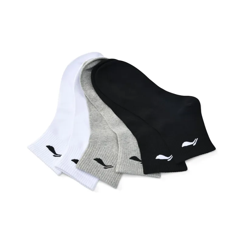 LiNing Mid Calf Socks Unisex 3 Pack Black White Gray-1