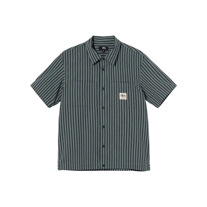 Stussy Shirts Unisex Blue Gray-0