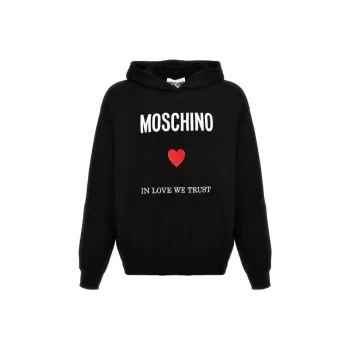 MOSCHINO In Love We Trust Printed Hoodie