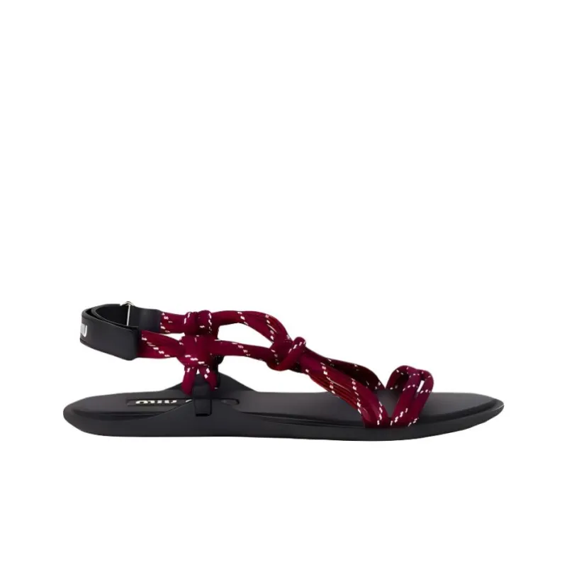 MIU MIU Rivière 520 Selection One Strap Sandals Women's Red-1