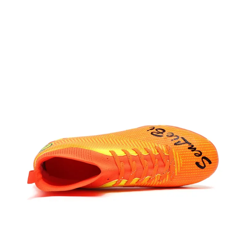 QIUTEXIONG FG Rubber Long Studs TF Rubber Broken Studs Soft Ground Firm Ground Slip Resistant Soccer Shoes Unisex-23