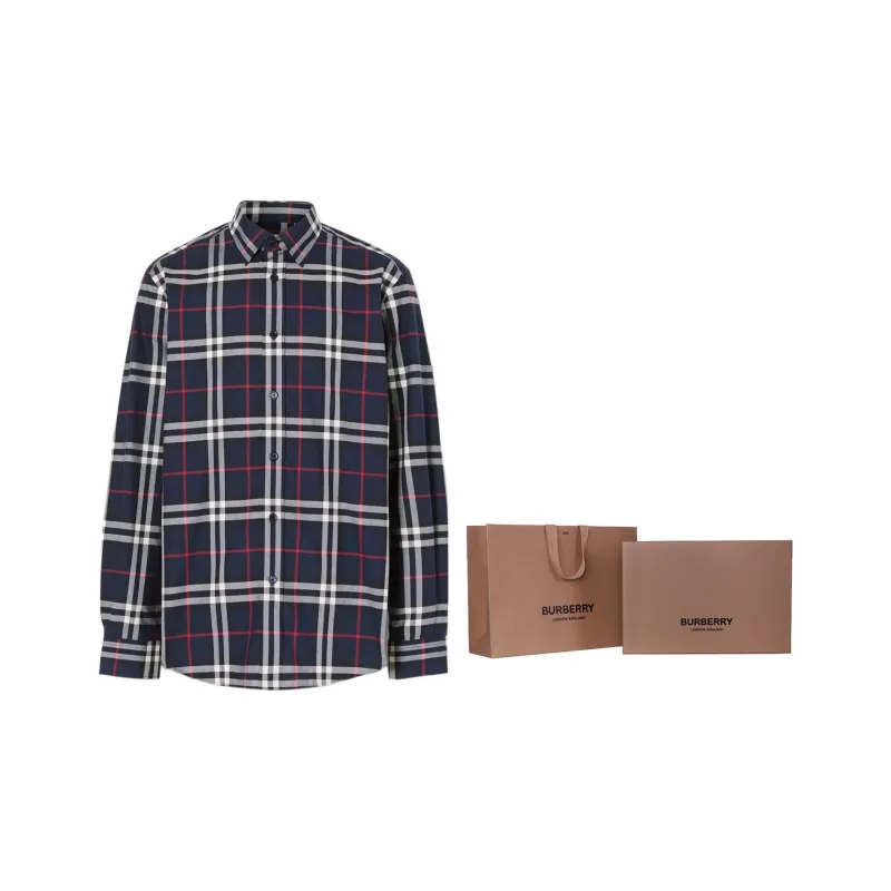 Burberry Check Print L/S Shirt-7
