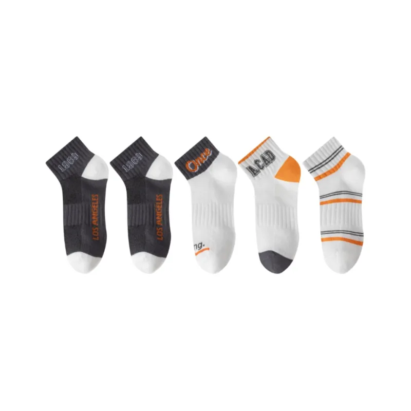 FAIRWHALE Mid Calf Socks Unisex 5 Pack-15