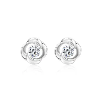 ZSY Sterling Silver Stud Earrings For Women's Women's