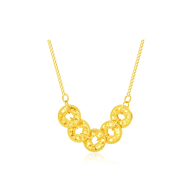 Lao Feng Xiang S925 Silver Necklaces Women's-0
