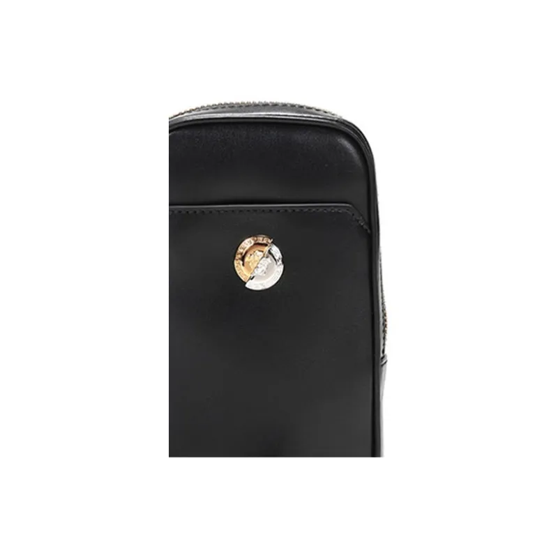 VERSACE Leather Hanging Bag Cell Phone Case Shoulder Bag Regular Men's Black-5