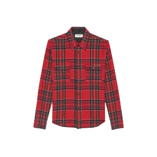 SAINT LAURENT Shirts Men Red