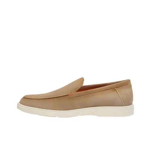 Santoni Almond Toe Slip On Loafers