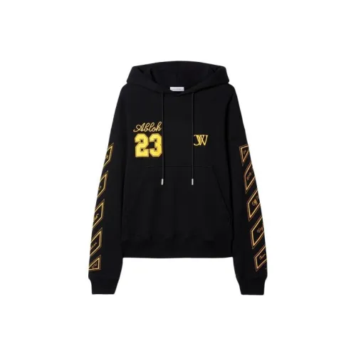 OFF WHITE Logo Printed Drawstring Hoodie