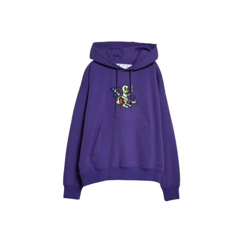 OFF WHITE Sweatshirt, Regular Fit Men's Purple-0