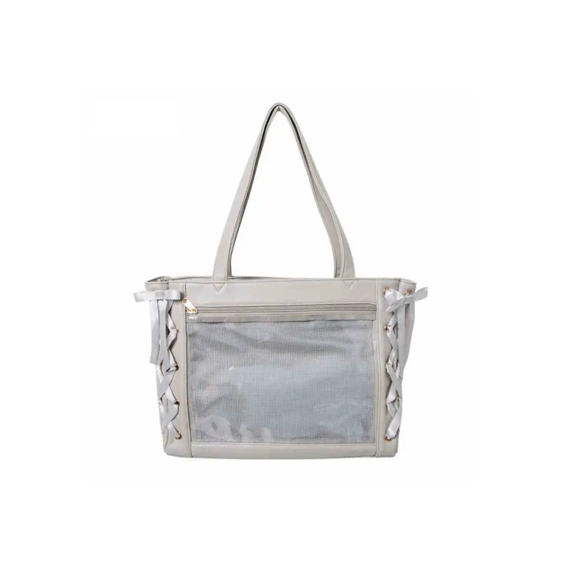 OTA Fabric Shoulder Bag Regular Women's Silver-19
