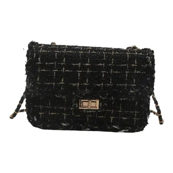 Versman Cotton Shoulder Bag Women's Black/White