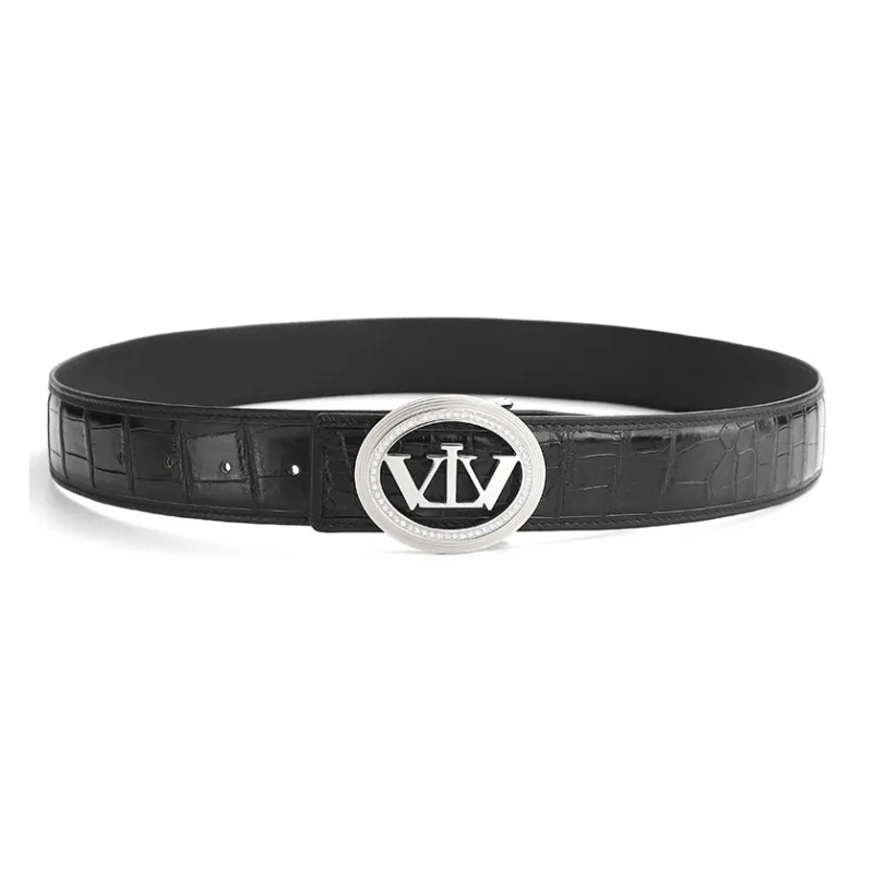 V.V.Brown Top Grain Cow Leather Belts Men's 3.8cm-0