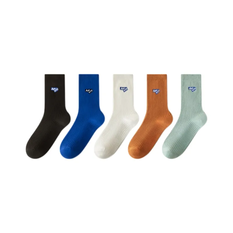 MIIOW Mid Calf Socks Unisex 5 Pack-0