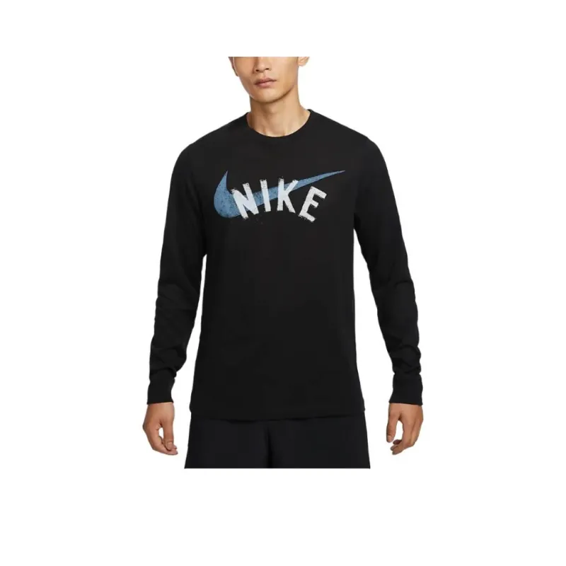 Nike Men's Dri FIT Long Sleeve Fitness T Shirt-0