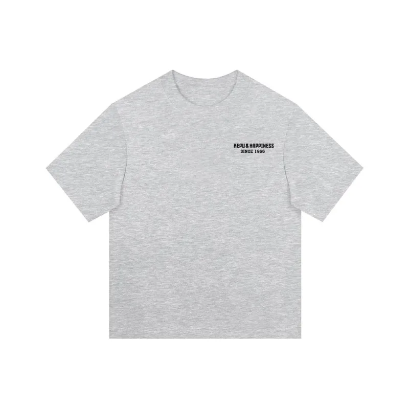 Kepu T Shirt Unisex Black Print Rose Red-12