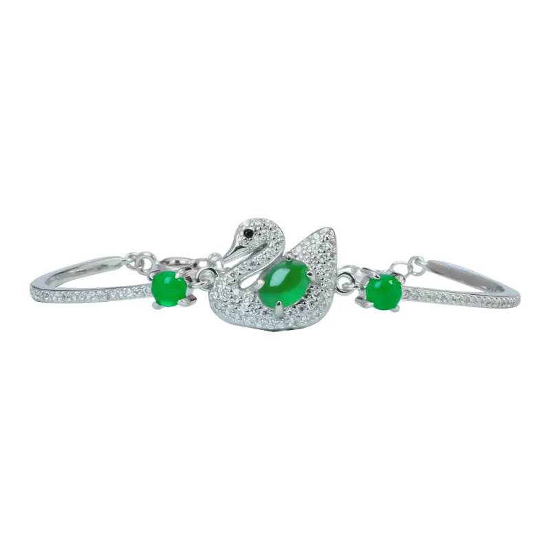 CUIYURIJI Ice Glutinous Jadeite Bracelets Women's-0