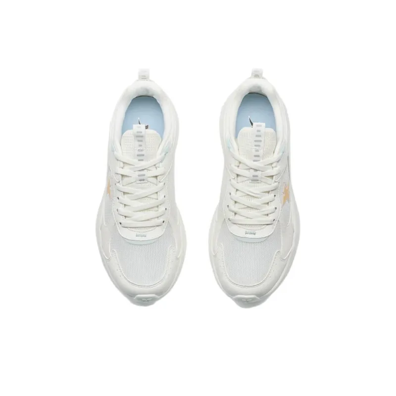 XTEP Breathable And Wear resistant Low Top Casual Running Shoes Women's White Blue-3