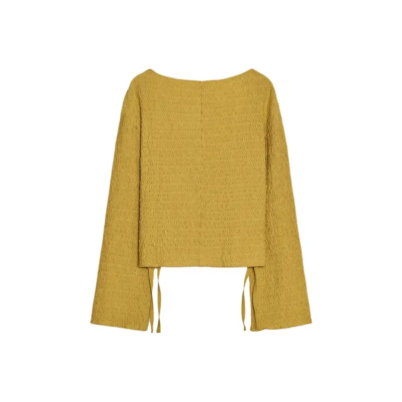 ZARA T Shirt Women's Olive Green-1