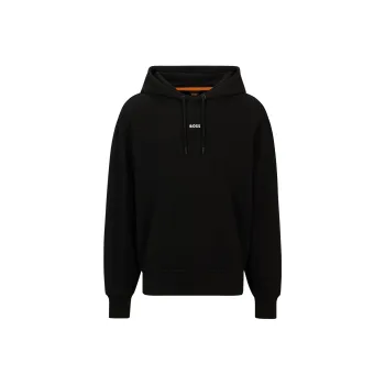 HUGO BOSS Logo Rubberised Drawstring Hoodie