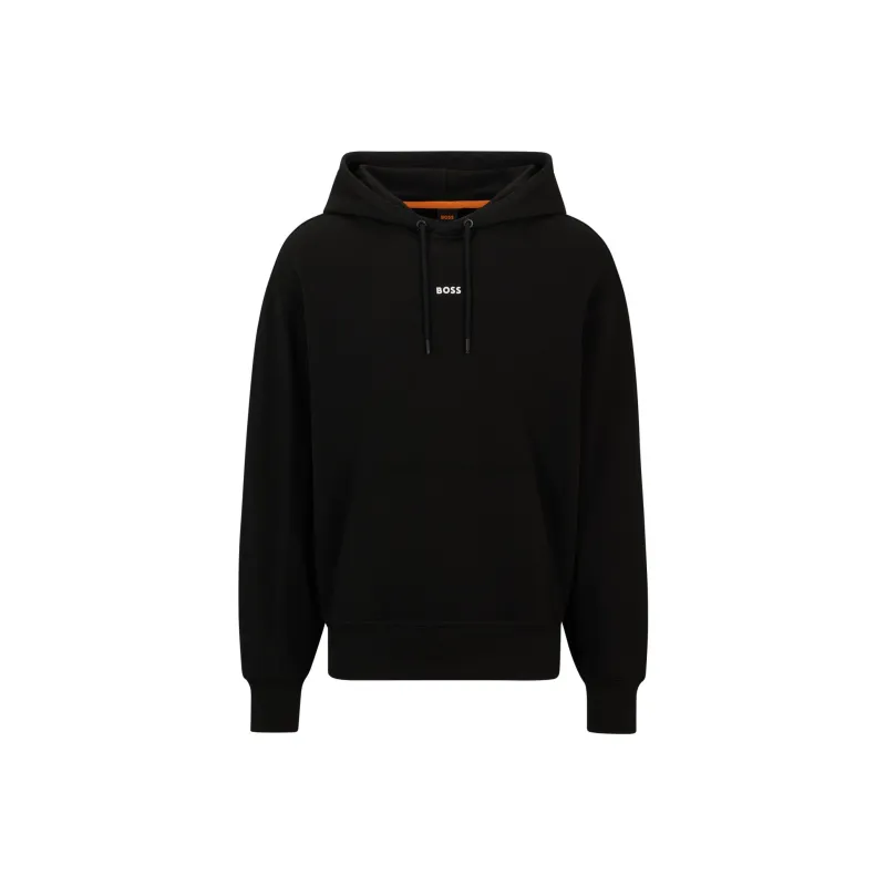 HUGO BOSS Logo Rubberised Drawstring Hoodie-0