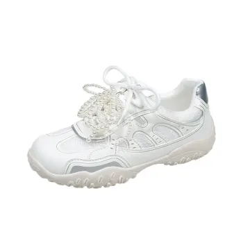 SUPEREDGE Anti Slip Wear Resistant Low Top Casual Shoes Women's White