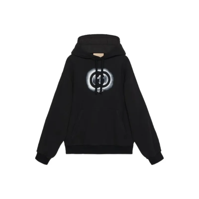 GUCCI Logo Printed Drawstring Hoodie-0